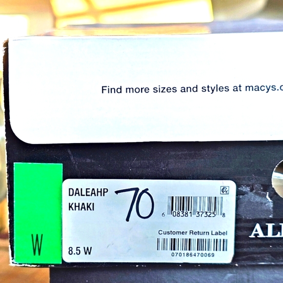 Alfani Women's Daleah Khaki Pointed Toe Classic Patent Pumps Size 8.5 Block Heel - Picture 13 of 15
